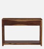 Indus Sheesham Wood Console Table In Provincial Teak Finish