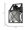 Industrial Black Box Metal Frame Wall Sconce with Frosted Glass