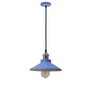 Industrial Pendant Light Fixture E27 Base Pendant Lamp Metal Lampshade Chandelier Adjustable Ceiling Hanging Lamp for Kitchen Island Farmhouse Living Room Dining Room Blue