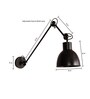 Industrial Swivel Black Wall Light
