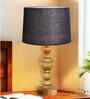 Industrial Wood Bubble Bedside Table Lamp