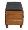 Ines Teak Wood Ottoman In Provincial Teak Finish