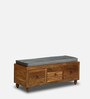 Ines Teak Wood Ottoman In Provincial Teak Finish