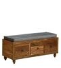 Ines Teak Wood Ottoman In Provincial Teak Finish