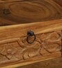 Ines Teak Wood Ottoman In Provincial Teak Finish