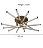 Inev| 80 Cm | Google & Alexa | Height Adjustable | 3 Light Mode | Modern LED Ceiling Chandelier for Living Room, Dining, Bedroom, Hall, Kitchen, Office,Luxury Decorative Lighting