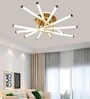 Inev| 80 Cm | Google & Alexa | Height Adjustable | 3 Light Mode | Modern LED Ceiling Chandelier for Living Room, Dining, Bedroom, Hall, Kitchen, Office,Luxury Decorative Lighting