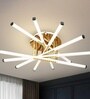 Inev| 80 Cm | Google & Alexa | Height Adjustable | 3 Light Mode | Modern LED Ceiling Chandelier for Living Room, Dining, Bedroom, Hall, Kitchen, Office,Luxury Decorative Lighting
