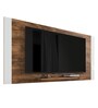 Infinity TV Panel in Jatoba & White Finish