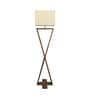 Infinity Wooden Floor Lamp with Jute Shade & Brown Base