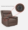 Spark Fabric 1 Seater Motorised Recliner In Brown Colour