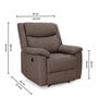 Spark Fabric 1 Seater Motorised Recliner In Brown Colour