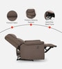 Spark Fabric 1 Seater Motorised Recliner In Brown Colour