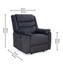 Lamda Fabric 1 Seater Motorised Recliner In Dark Grey Colour