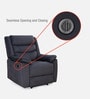Lamda Fabric 1 Seater Motorised Recliner In Dark Grey Colour