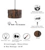 Inky Brown Wood Hanging Light