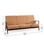 Inni Fabric 3 Seater Sofa in Brown Color