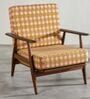 Inni Fabric Lounge Chair in Brown Color