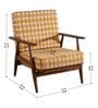 Inni Fabric Lounge Chair in Brown Color