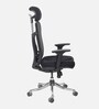 Innova Breathable Mesh Ergonomic Chair in Black Colour with Headrest 