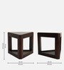 Innova Nesting Cane Coffee Table in Walnut Finish