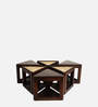 Innova Nesting Cane Coffee Table in Walnut Finish