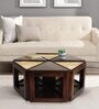 Innova Nesting Cane Coffee Table in Walnut Finish