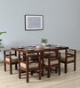 Innsbruck Sheesham Wood 6 Seater Dining Set In Provincial Teak Finish