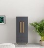 Inova Wood 2 Door Wardrobe in Lyon Walnut and Slate Grey Finish
