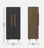 Inova Wood 2 Door Wardrobe in Lyon Walnut and Slate Grey Finish