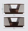Inox Coffee Table In Columbian Walnut & Cold White Finish