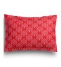 Inspiration Red Abstract Cotton 1 Bedsheet with 2 Pillow Covers