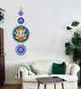 Lord Ganesha Evil Eye Wooden Wall Hanging