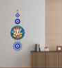 Lord Ganesha Evil Eye Wooden Wall Hanging