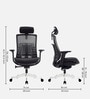 Inspire Breathable Mesh Ergonomic Chair in Black Colour with Headrest