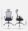 Inspire High Back Ergonomic Chair in Black & Grey Colour