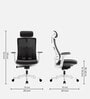 Inspire Breathable Mesh Ergonomic Chair In White And Grey Colour
