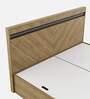 Inspire Queen Size Bed In Natural Teak & Wenge Melamine Finish With Box Storage