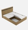 Inspire Queen Size Bed In Natural Teak & Wenge Melamine Finish With Box Storage