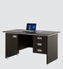 Nova Integra Small Workstation In Vermount Finish With File Cabinate And Pedestal