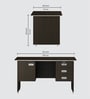 Nova Integra Small Workstation In Vermount Finish With File Cabinate And Pedestal