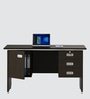 Nova Integra Small Workstation In Vermount Finish With File Cabinate And Pedestal