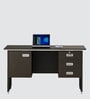 Nova Integra Small Workstation In Vermount Finish With File Cabinate And Pedestal