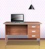 Integra Office cum Study Table in Walnut Regato Colour