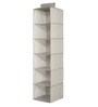 Chevron Beige 6 Shelf Hanging Cloth Organizer