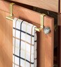 Interdesign Forma Over-The-Cabinet Pearl Gold Kitchen Dish Towel Bar Holder