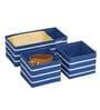 Navy & White Small Drawer Organiser with Compartments