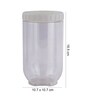 Interlock 1.3 Litres Transparent Plastic Food Storage Container With White Lid