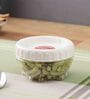Interlock 180 Ml Transparent Plastic Food Storage Container With White Lid
