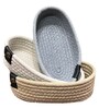 Multicolor Cotton Storage Basket Set Pack of 3